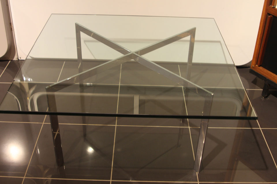 table basse knoll verre