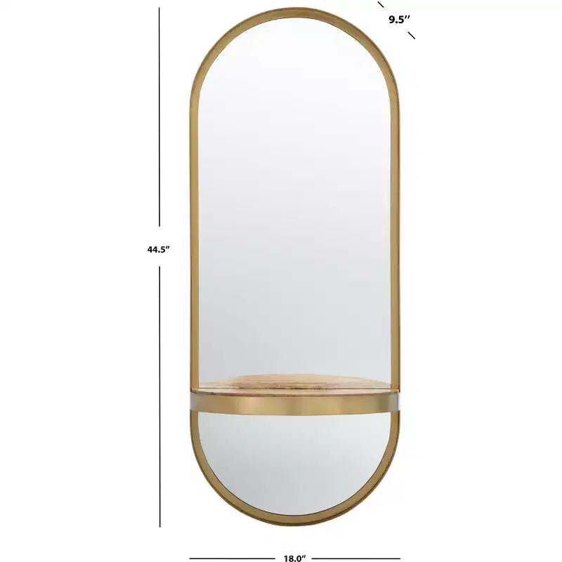 Miroir - 18 x 44.5 - MRR3064 - Laiton