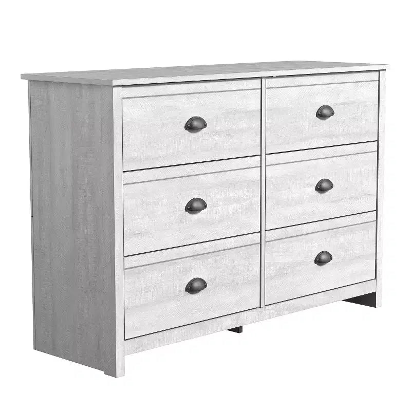 Commode 6 tiroirs (emboîtable) - Chêne gris poussiéreux