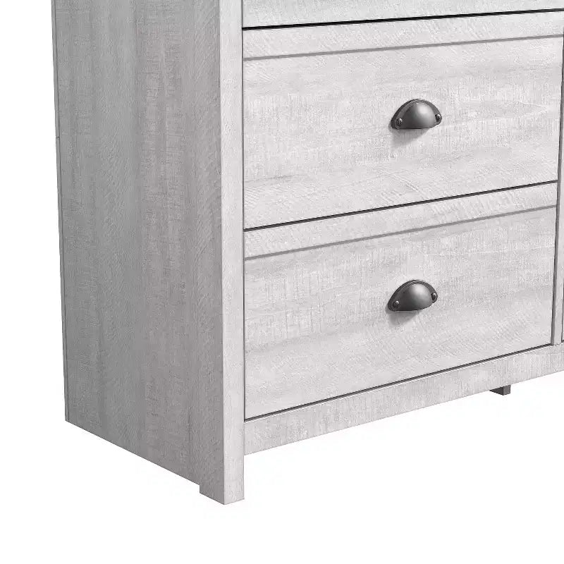 Commode 6 tiroirs (emboîtable) - Chêne gris poussiéreux