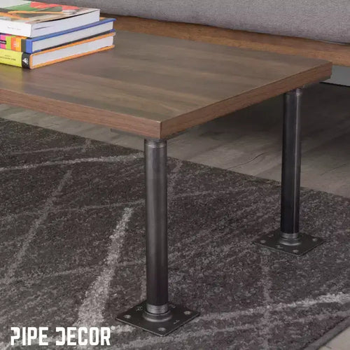 Pieds de table à bride carrée 3/4 po x 18 po – Paquet de 4