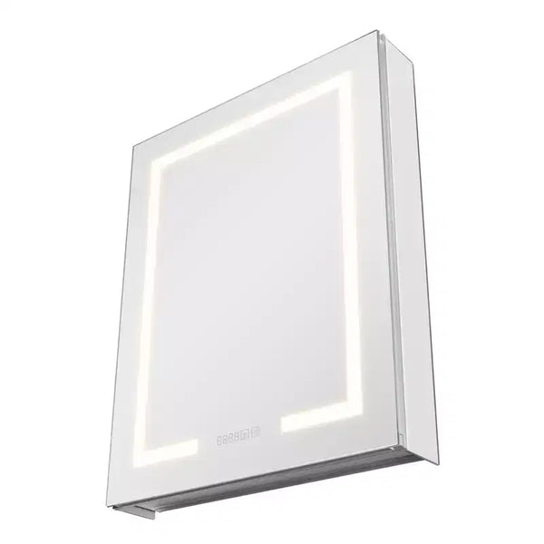 VEVOR Lighted Medicine Cabinet with Mirror, 24 x 30 in Recessed or Wall Mount, 3 Color Dimmable Bathroom Medicine Cabinet, Silver