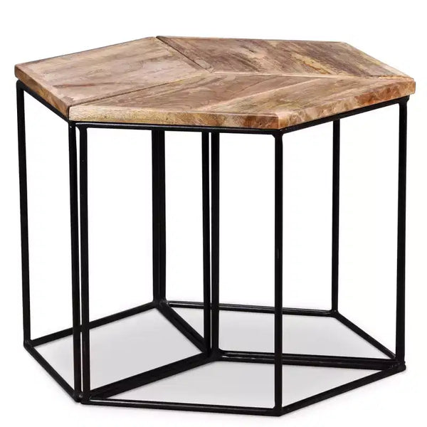 vidaXL Coffee Table Mango wood Solid mango wood, Iron Medium Modular