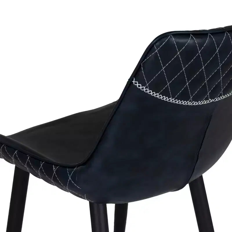 Tabouret de bar rembourré hauteur comptoir bleu