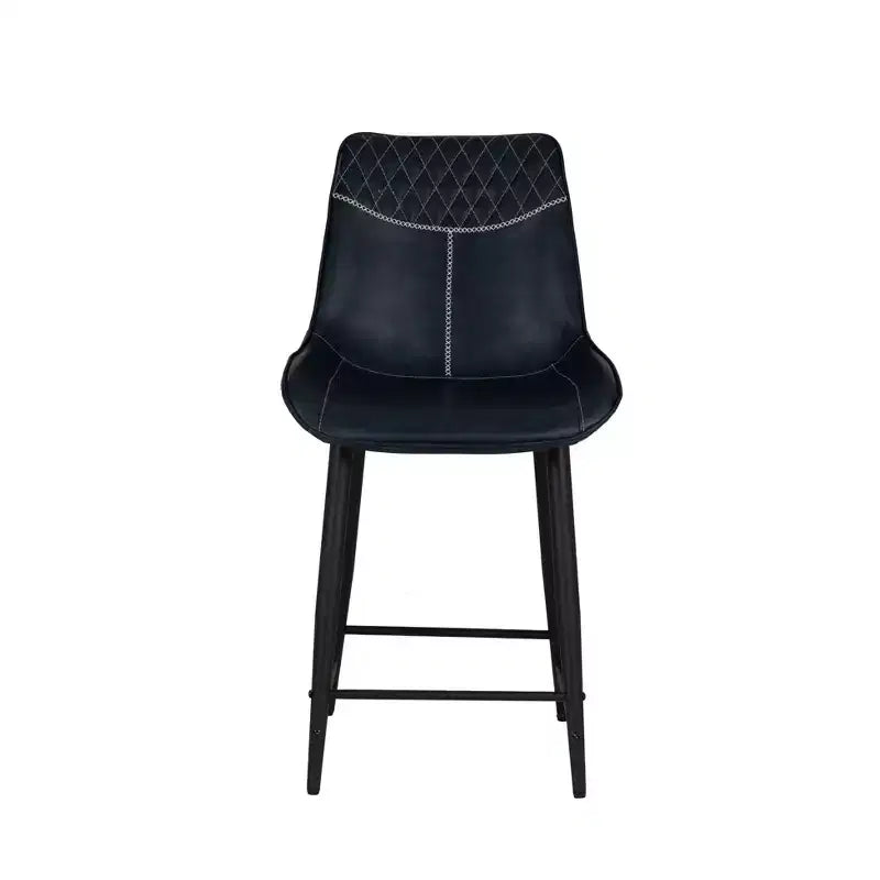 Tabouret de bar rembourré hauteur comptoir bleu