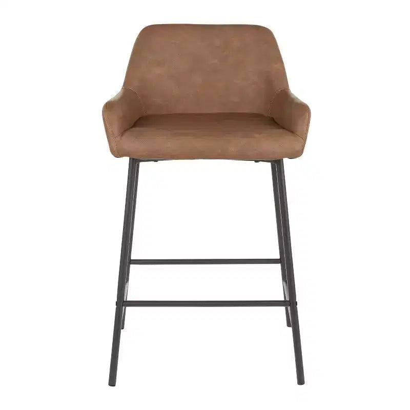 Lot de 2 tabourets de bar industriels hauteur comptoir